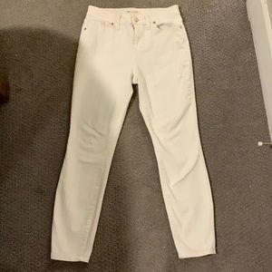 Madewell White High Riser Skinny Jean - 29